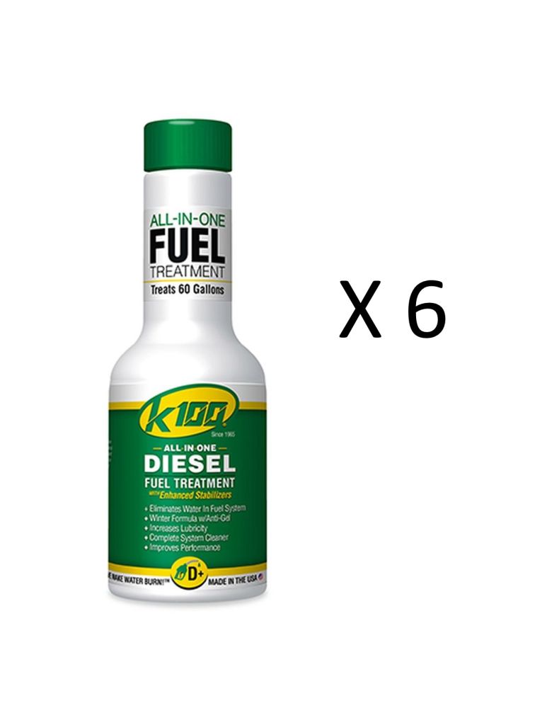 K100 All In One Diesel Fuel Treatment And Stabilizer Fluid 8oz Pack Of 6