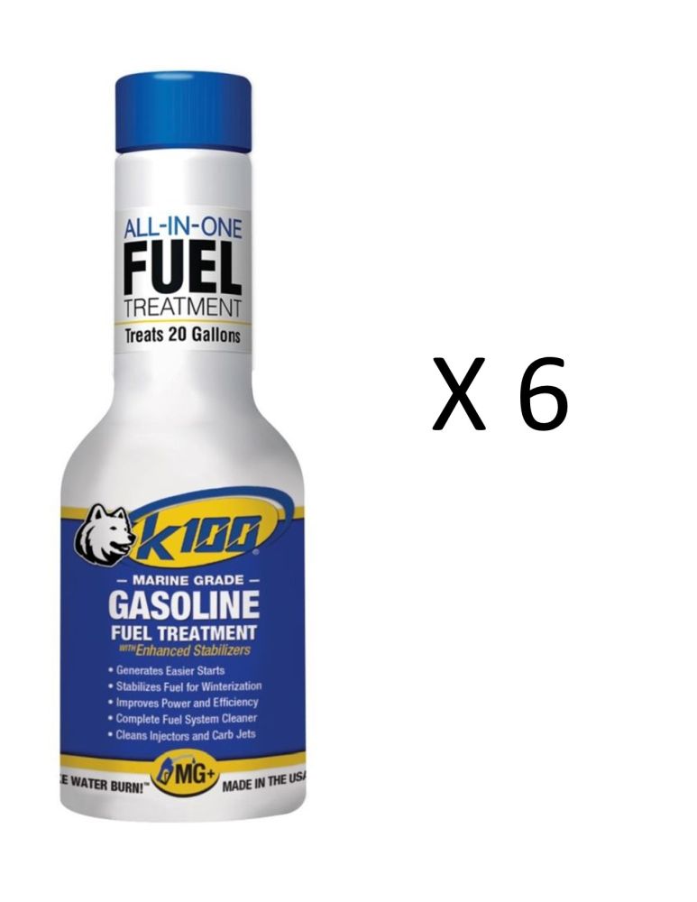 K100 All In One Marine Gas Treatment And Stabilizer Fluid 8oz Pack Of 6