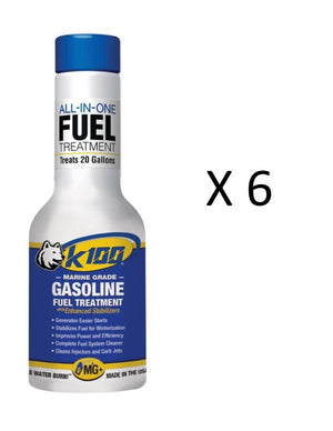 K100 All In One Marine Gas Treatment And Stabilizer Fluid 8oz Pack Of 6