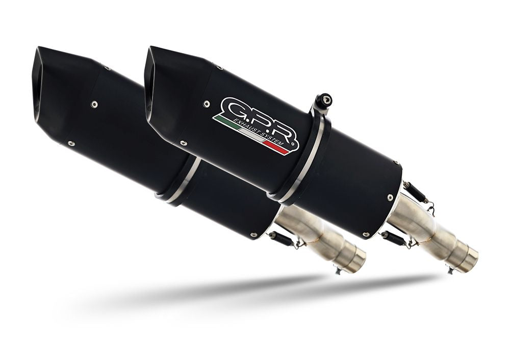 GPR Furore Nero Double Slip-on Exhaust For Cagiva Raptor 1000 2000-2003