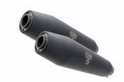 GPR Deeptone Black Cafè Racer Silencers For Honda XL125G 1980-1985 CAFE.33.DN