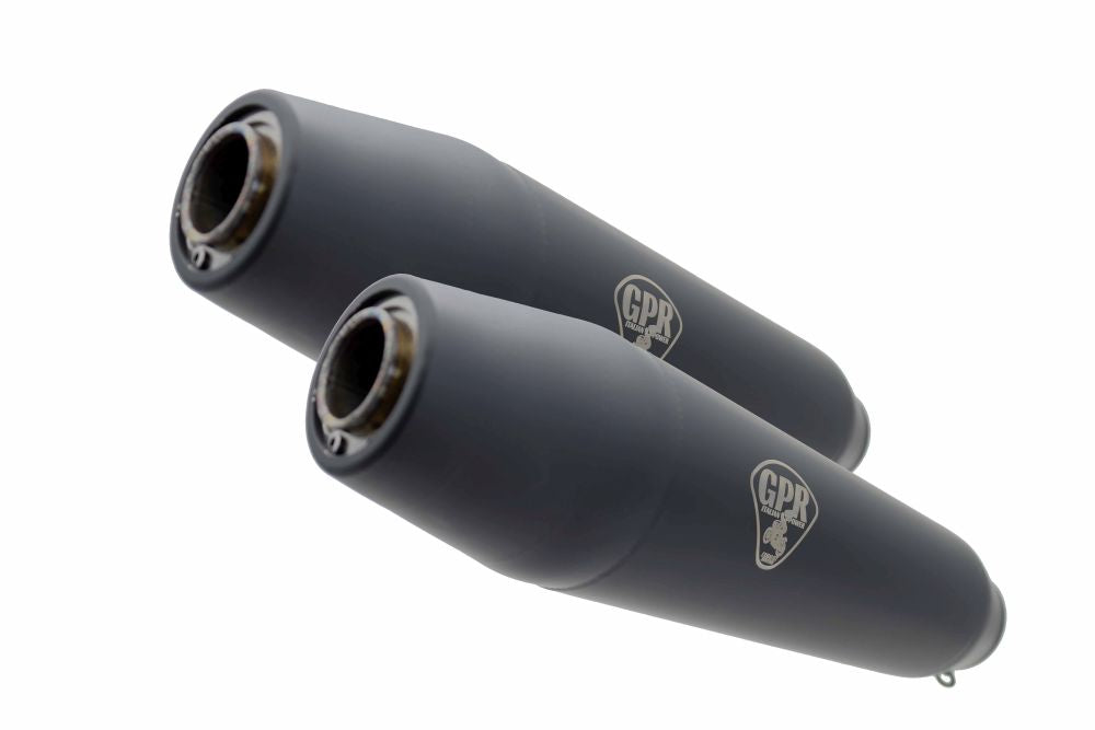 GPR Deeptone Black Cafè Racer Silencers For Honda XL125G 1980-1985 CAFE.33.DN
