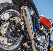 GPR Ultracone Inox Cafè Racer Silencer For Moto Guzzi V 50 1977-1987