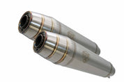 GPR Deeptone Inox Cafè Racer Silencers For Moto Guzzi V 65 Tt/SP/Lario/Gt- Custom 1982-1994