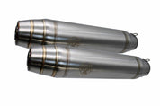 GPR Deeptone Inox Cafè Racer Silencers For Moto Guzzi V 65 Tt/SP/Lario/Gt- Custom 1982-1994