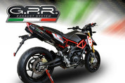 GPR Furore Evo4 Nero Double Slip-on Exhaust For Aprilia Dorsoduro 900 2017-2020