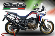 GPR Furore Evo4 Nero Slip-on Exhaust For Honda CRF1000L Africa Twin 2018-2020