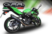 GPR Furore Evo4 Nero Slip-on Exhaust For Kawasaki Ninja 400 2018-2022
