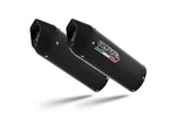 GPR Furore Evo4 Nero Double Slipon Exhaust For Triumph Speed Triple 1050 2016-2020