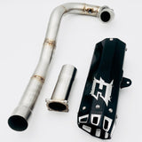 Sistema de escape completo Empire Industries negro/blanco para KTM 690 SMCR 2019-2022