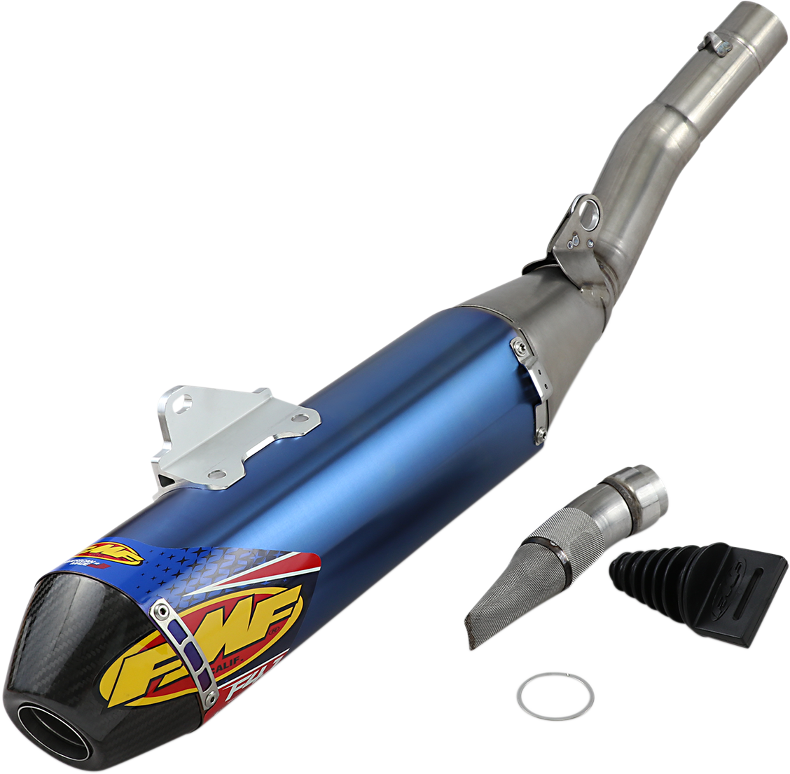 YZ450F FMF 4.1 RCT Slip-On Exhaust Pipe Blue Yamaha YZ 450F 2018-2026 - 044445