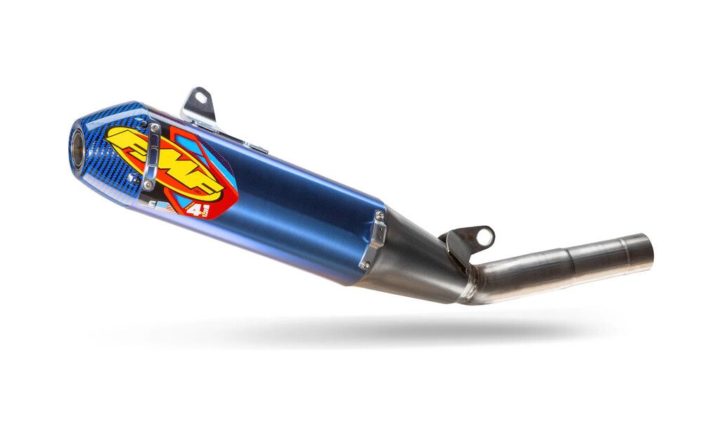 FMF 044486 Factory 4.1 Slip-On Exhaust Pipe Blue Cap 19-26 Yamaha YZ 250F YZ250F