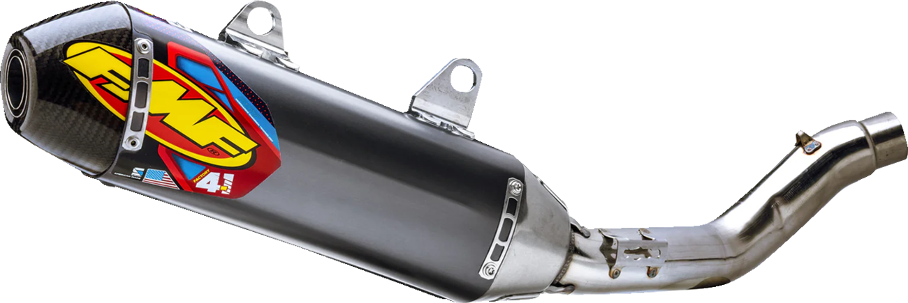 FMF 045713 Factory 4.1 RCT Slip-On Exhaust Muffler Stainless Ducati Desmo 450 MX