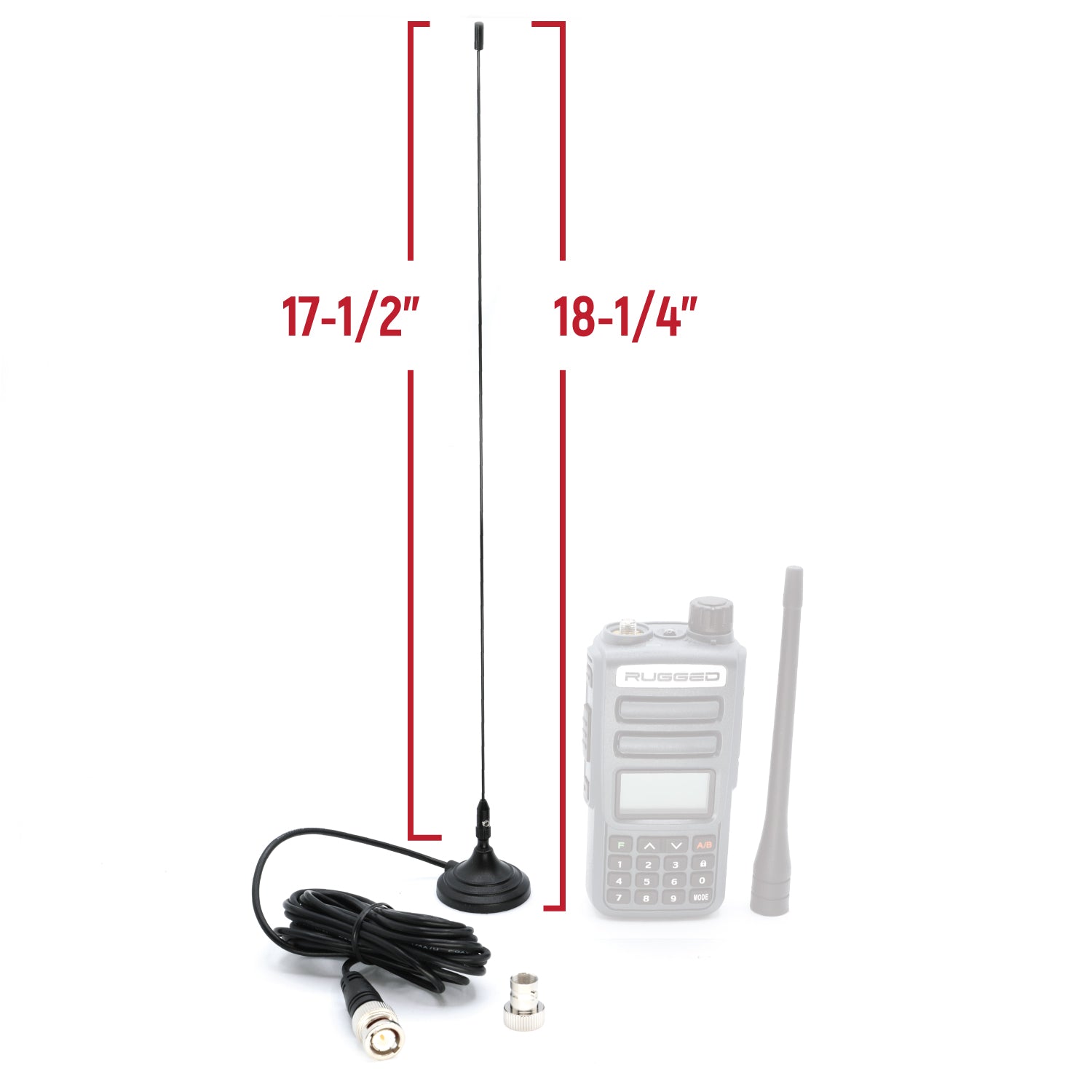 Rugged Radios Magnetic Mount Antenna for Rugged GMR2 PLUS Handheld Radios GMRS-RH-MAG