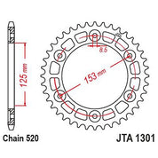 JT Sprockets Rear Racelite Aluminum Race Sprocket Black 40 Tooth 40T 520 Chain