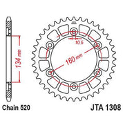 JT Sprockets Rear Racelite Aluminum Race Sprocket Black 45 Tooth 45T 520 Chain