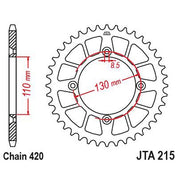 JT Sprockets Rear Racelite Aluminum Race Sprocket Red 56 Tooth 56T 420 Chain