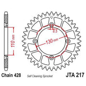 JT Sprockets Rear Racelite Aluminum Race Sprocket 55 Tooth 55T 428 Chain