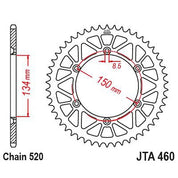 JT Sprockets Rear Racelite Aluminum Race Sprocket Black 50 Tooth 50T 520 Chain
