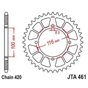 JT Sprockets Rear Racelite Aluminum Race Sprocket Black 50 Tooth 50T 420 Chain
