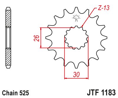 JT Sprockets Front Steel Countershaft Sprocket 18 Tooth 18T 525 Chain