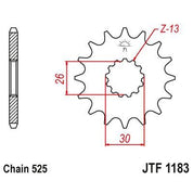 JT Sprockets Front Steel Countershaft Sprocket 18 Tooth 18T 525 Chain For Triumph America 865 2013-2015 JTF1183.18