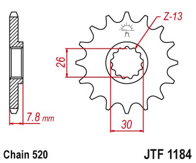 JT Sprockets Front Steel Sprocket 18 Tooth 18T 520 Chain JTF1184.18