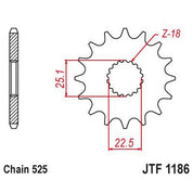 JT Sprockets Front OEM Type Rubber Cushioned Sprocket 16 Tooth 16T 525 Chain