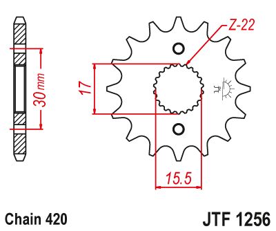 JT Sprockets Front Steel Countershaft Sprocket 16 Tooth 16T 420 Chain