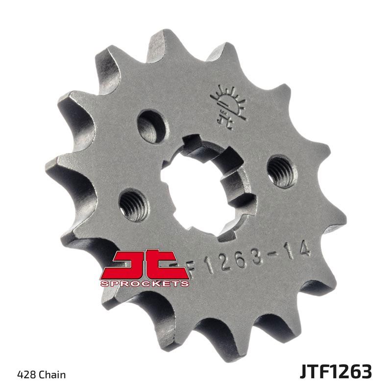 JT Sprockets Front Steel Countershaft Sprocket 16 Tooth 16T 428 Chain For Yamaha DT175 A,B,C 1974-1976 JTF1263.16