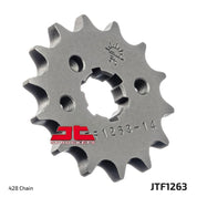 JT Sprockets Front Steel Countershaft Sprocket 16 Tooth 16T 428 Chain For Yamaha DT175 E,F,G,H 1977-1981 JTF1263.16