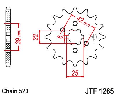 JT Sprockets Front Steel Countershaft Sprocket 14 Tooth 14T 520 Chain