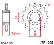 JT Sprockets Front Steel Sprocket 13 Tooth 13T 520 Chain JTF1295.13