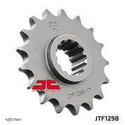 JT Sprockets Front Steel Countershaft Sprocket 17 Tooth 17T 428 Chain For Honda Interceptor VTR VTR250 1989-1990 JTF1298.17