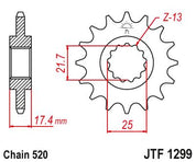 JT Sprockets Front Steel Sprocket 14 Tooth 14T 520 Chain JTF1299.14