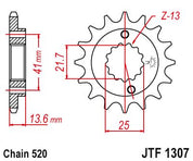 JT Sprockets Front Steel Countershaft Sprocket 15 Tooth 15T 520 Chain For Kawasaki Ninja ZX6R ZX636 B1,B2 2003-2004 JTF1307.15