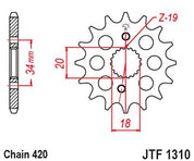JT Sprockets Front Steel Sprocket 15 Tooth 15T 420 Chain For Honda CRF150R P 2023 JTF1310.15