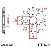 JT Sprockets Front Steel Sprocket 15 Tooth 15T 420 Chain For Honda CRF150R P 2023 JTF1310.15