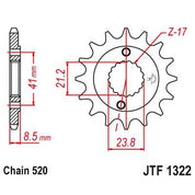 JT Sprockets Front Steel Countershaft Sprocket 15 Tooth 15T 520 Chain