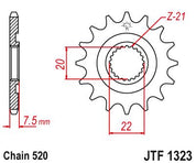 JT Sprockets Front Steel Countershaft Sprocket 12 Tooth 12T 520 Chain