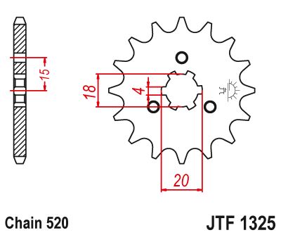 JT Sprockets Front Steel Countershaft Sprocket 11 Tooth 11T 520 Chain