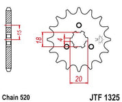 JT Sprockets Front Steel Countershaft Sprocket 11 Tooth 11T 520 Chain For Honda ATC200 1981-1983 JTF1325.11