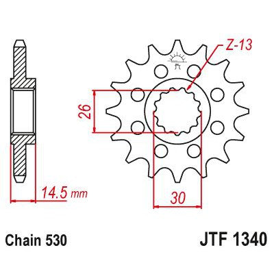 JT Sprockets Front Steel Sprocket 18 Tooth 18T 530 Chain JTF1340.18
