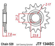 JT Sprockets Front Steel Countershaft Sprocket SC 13 Tooth 13T 520 Chain