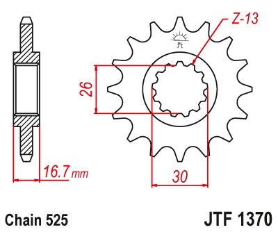 JT Sprockets Front Steel Countershaft Sprocket 15 Tooth 15T 525 Chain For Honda CB650R ABS P 2023 JTF1370.15