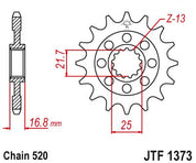 JT Sprockets Front Steel Sprocket 16 Tooth 16T 520 Chain JTF1373.16