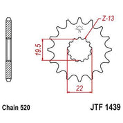 JT Sprockets Front Steel Countershaft Sprocket 12 Tooth 12T 520 Chain For Suzuki Quadsport 250 LT250S 2x4 K,L 1989-1990 JTF1439.12