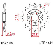 JT Sprockets Front Steel Countershaft Sprocket SC 13 Tooth 13T 520 Chain