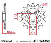 JT Sprockets Front Steel Countershaft Sprocket SC 13 Tooth 13T 520 Chain