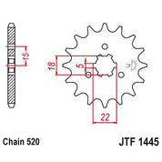 JT Sprockets Front Steel Countershaft Sprocket 11 Tooth 11T 520 Chain